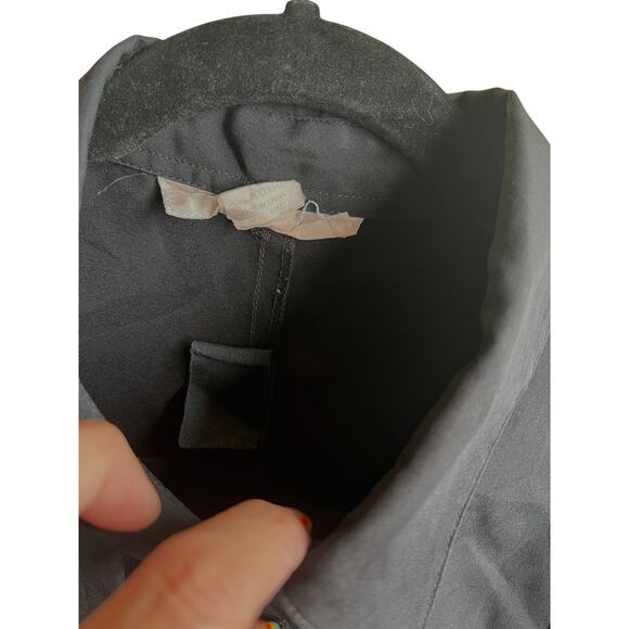 Laura & Jasmine Satin Vintage Embroidered Secretary Glam Blouse Black Size 16 - Picture 7 of 8